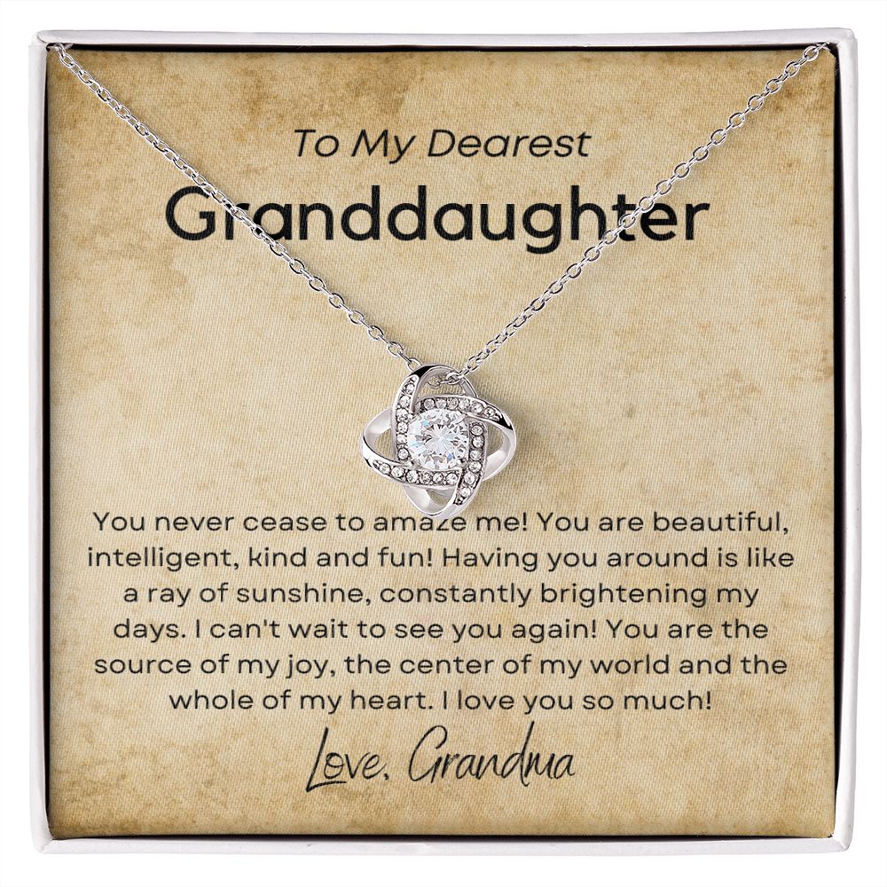 You Never Cease to Amaze Me - Love Knot Necklace for Granddaughter