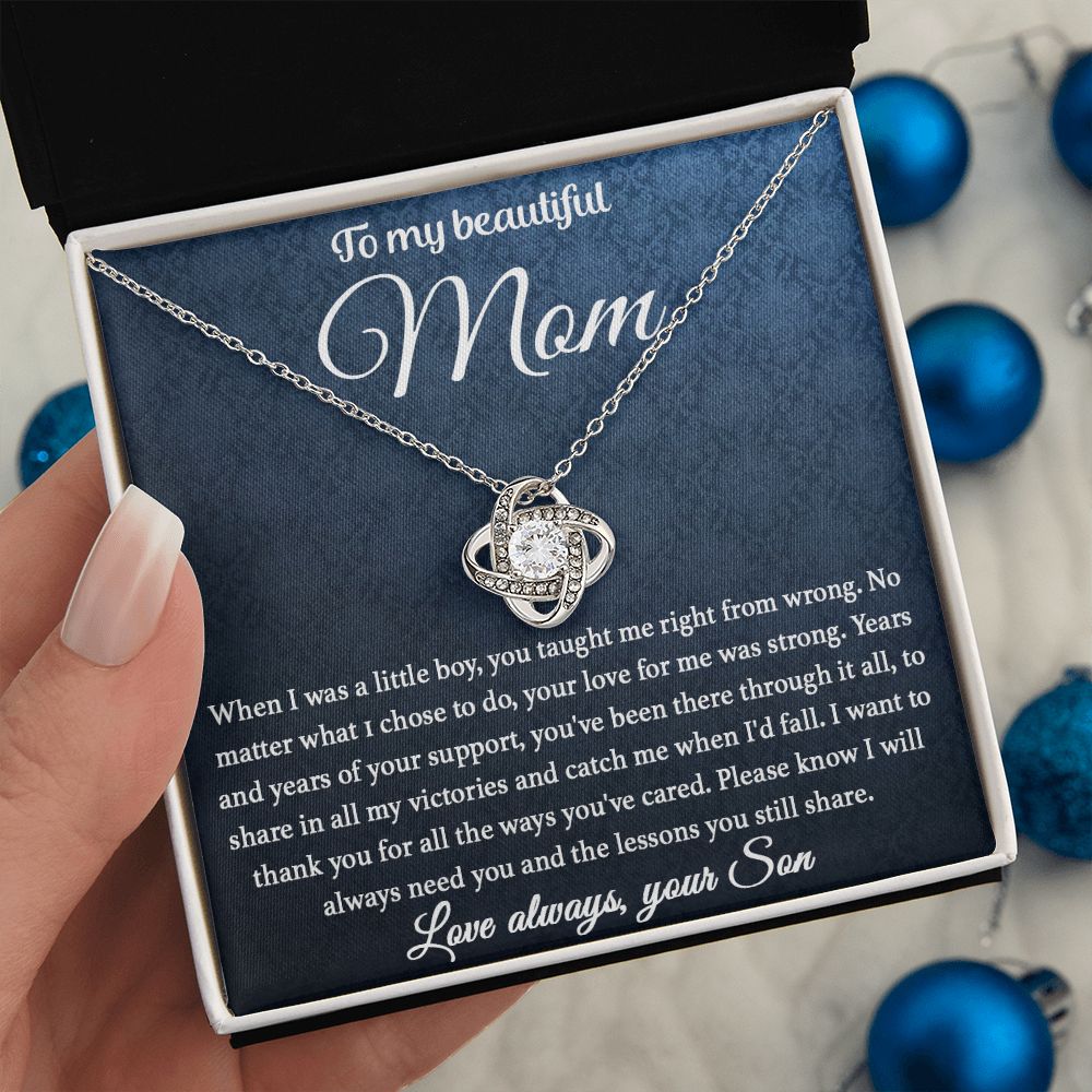 When I Was A Little Boy - Love Knot Necklace for Mom