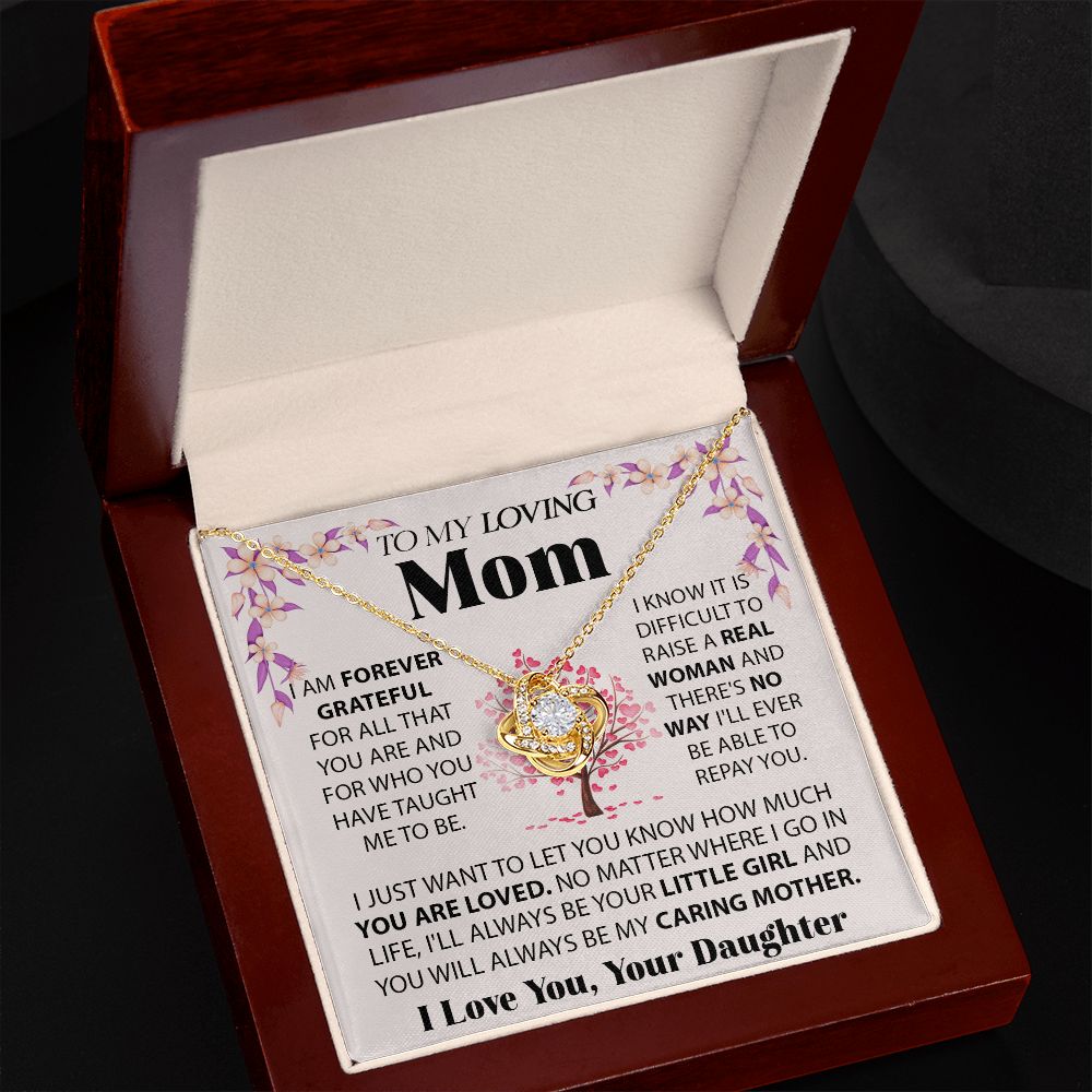 I Am Forever Grateful - Love Knot Necklace for Mom