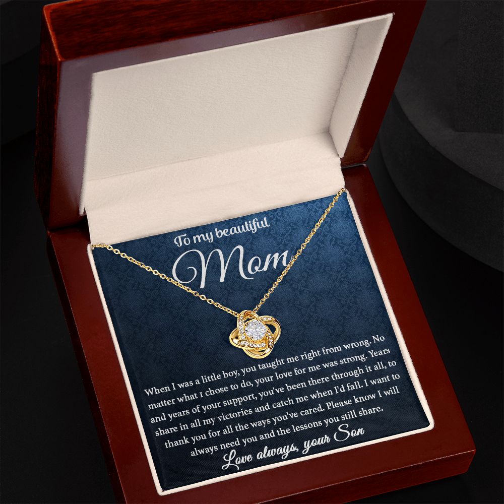When I Was A Little Boy - Love Knot Necklace for Mom