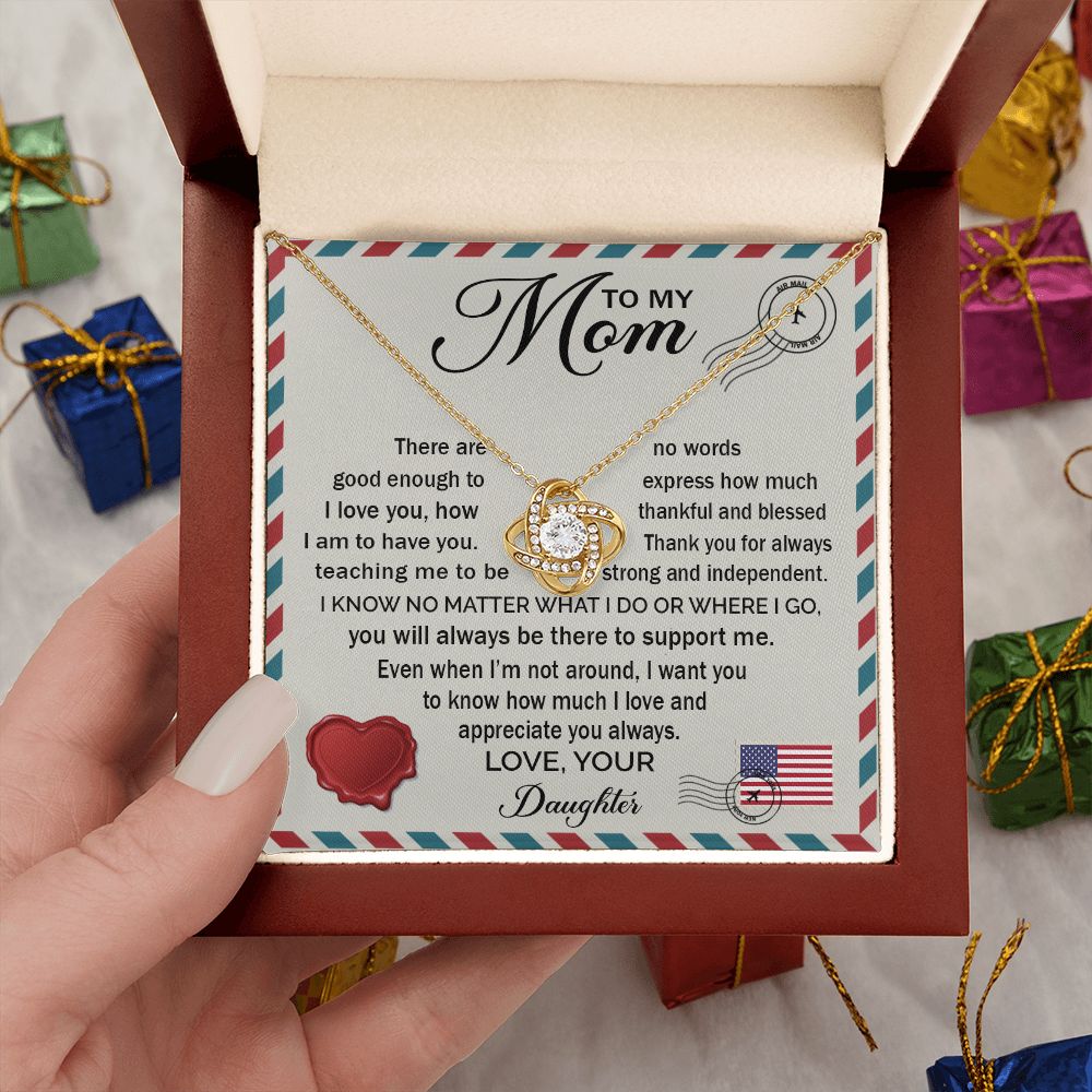 There Are No Words Good Enough - Love Knot Necklace for Mom