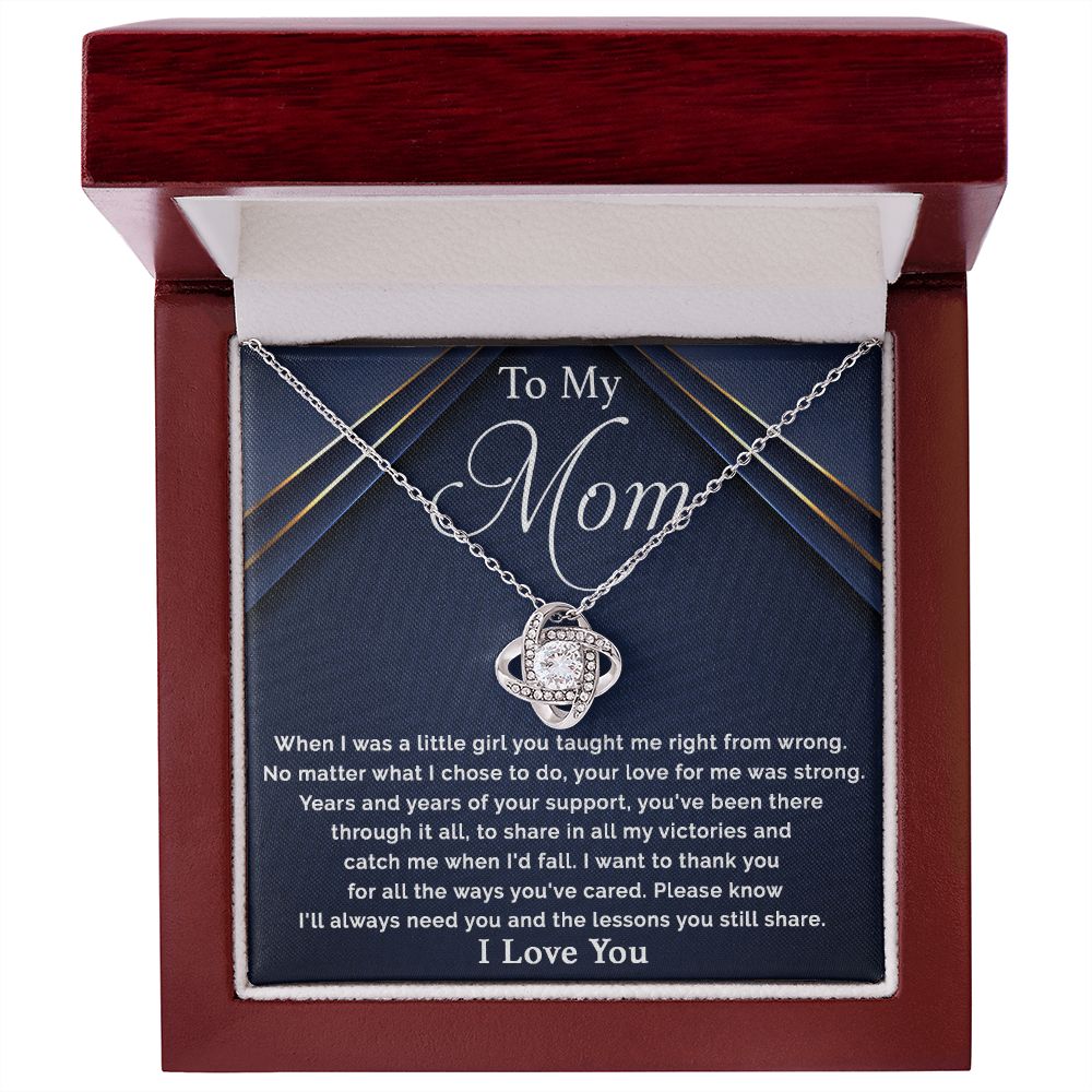 When I Was A Little Girl - Love Knot Necklace for Mom