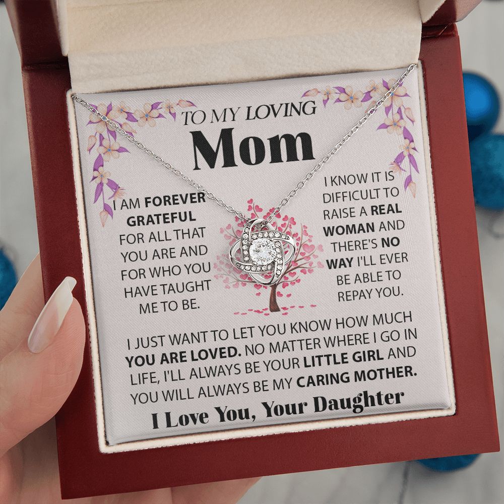 I Am Forever Grateful - Love Knot Necklace for Mom
