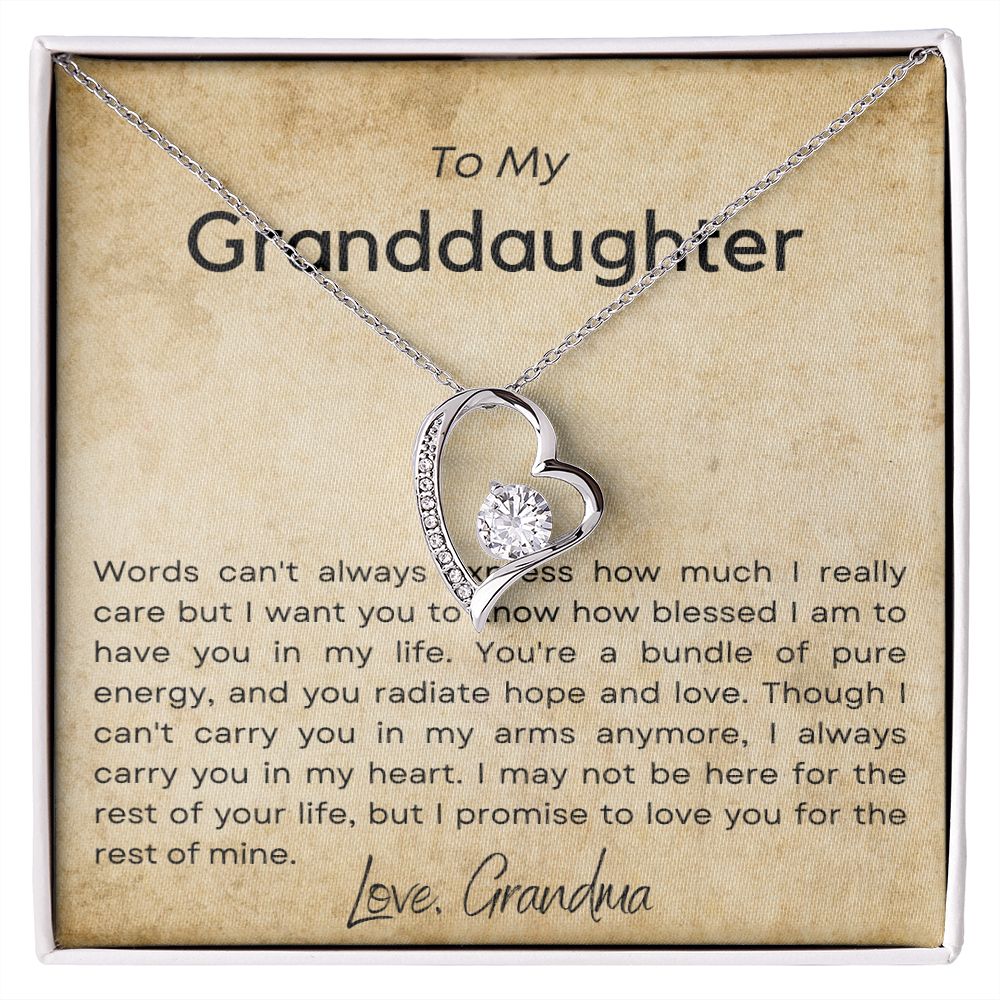 Words Can't Always Express - Forever Love Necklace for Granddaughter