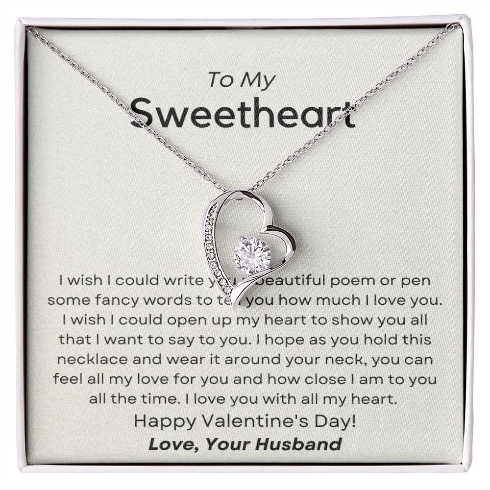 I Wish I Could Write - Forever Love Necklace for Wife
