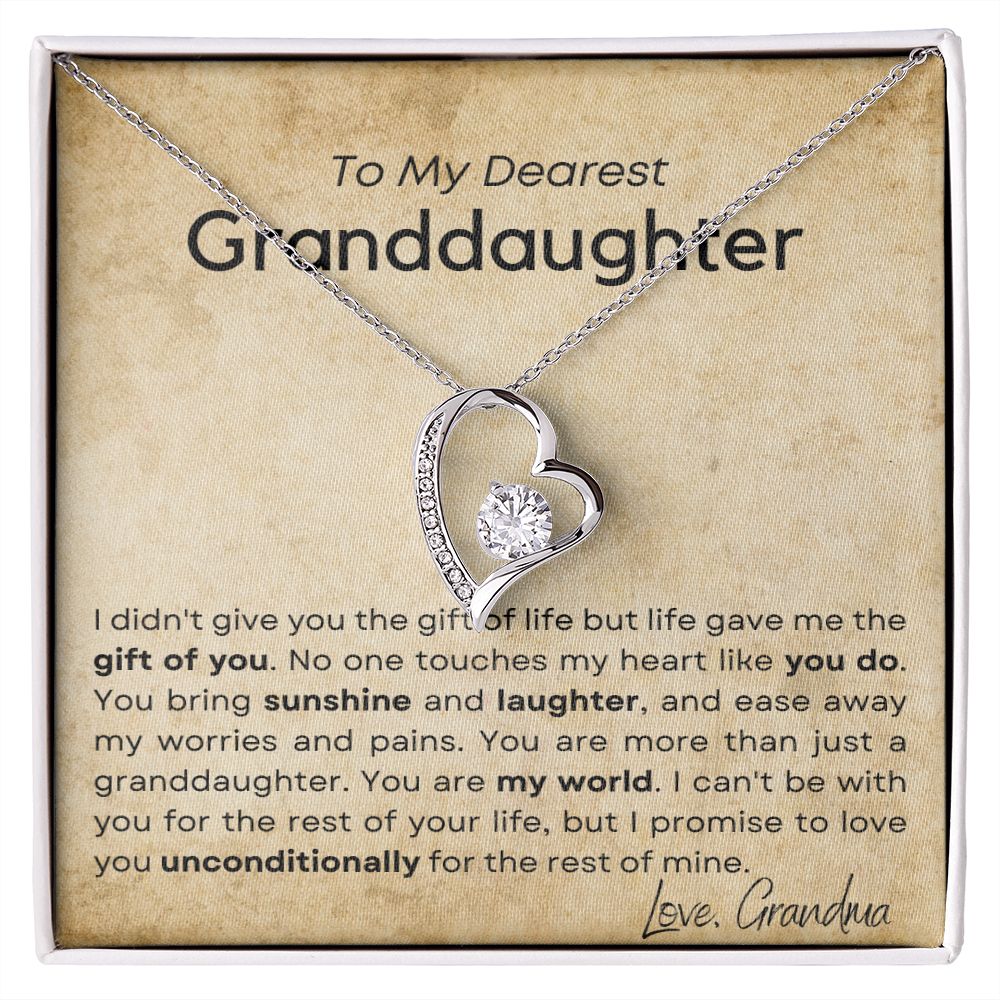 The Gift of Life - Forever Love Necklace to Granddaughter
