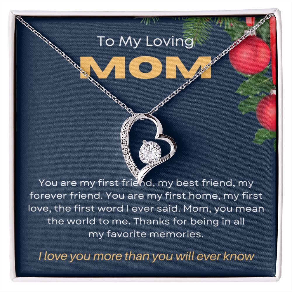 To My Loving Mom - Forever Love Necklace