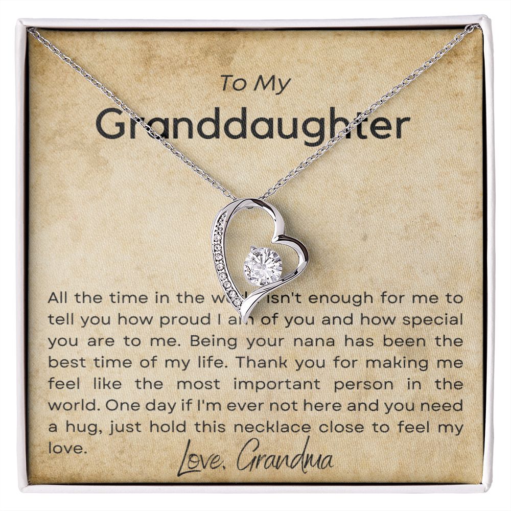 All the Time in the World - Forever Love Necklace for Granddaughter