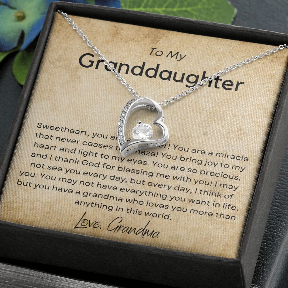 Sweetheart, You Are A Wonder - Forever Love Necklace for Granddaughter