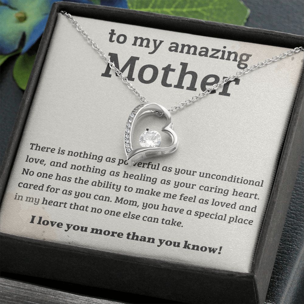 To My Amazing Mother - I Love You More Than You Know - Forever Love Necklace
