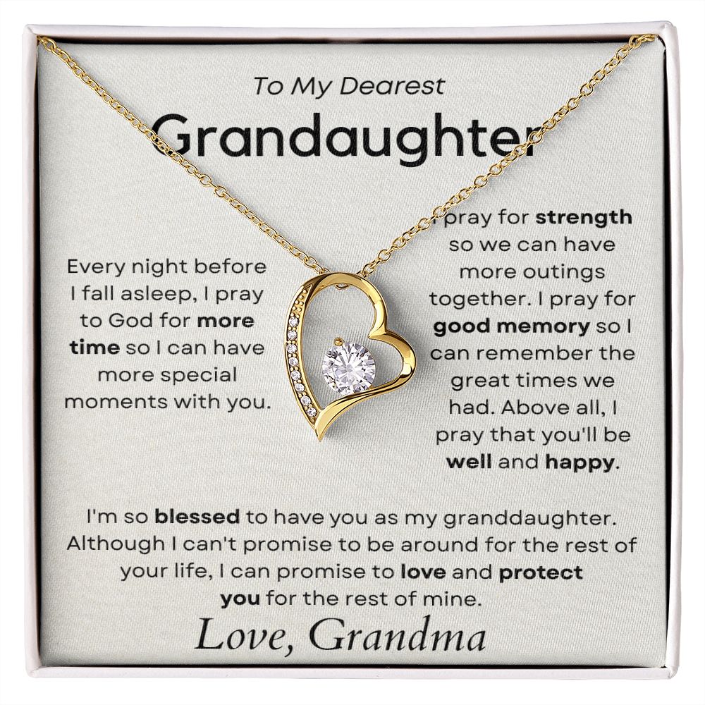 Every Night Before I Fall Asleep - Forever Love Necklace for Granddaughter