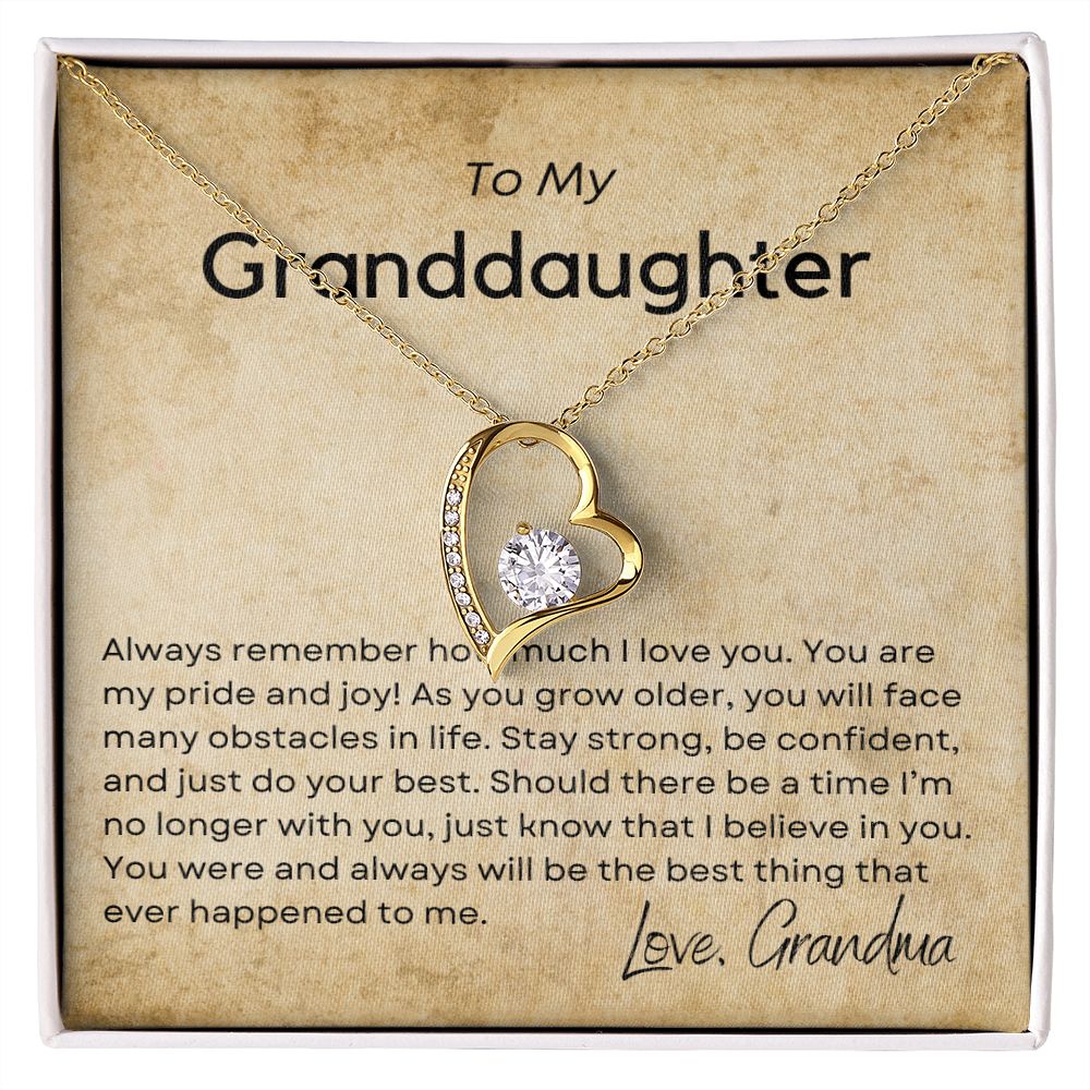 Always Remember How Much I Love You - Forever Love Necklace for Granddaughter