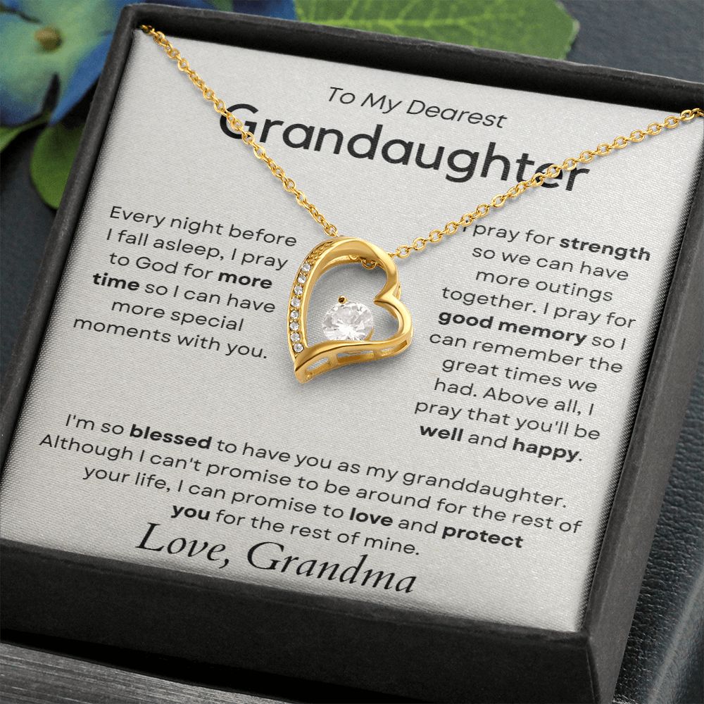 Every Night Before I Fall Asleep - Forever Love Necklace for Granddaughter